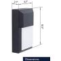 CORAMDEO Commercial & Residential Outdoor Sconce Wall Pack Light Fixture, Wet Location, Built in LED Gives 100W of Light from 12W of Power, Black Cast Aluminum with White PC Lens 2 Pack