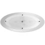 Dream Lighting 12volt DC LED Oval Panel Light with Switch for RV Trailer, Big Acrylic Ceiling Light Fixture for Interior Living Room, Kitchen, Cabin -3500K, with Memory, Blue & Warm White Lighting