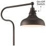 Ferris Rustic Farmhouse Pharmacy Floor Lamp Downbridge Bronze Faux Wood Adjustable Height for Living Room Reading Bedroom Office - Franklin Iron Works Ferris Rustic Farmhouse Pharmacy Floor Lamp Downbridge Bronze Faux Wood Adjustable Height for Living Room Reading Bedroom Office - Franklin Iron Works