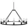 Sonoro Round Chandelier 38'' – Black w/Vertical Bulbs - Linea di Liara LL-CH5-38-5BLK Sonoro Round Chandelier 38'' – Black w/Vertical Bulbs - Linea di Liara LL-CH5-38-5BLK