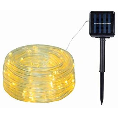 Solar Rope Lights Outdoor, 40ft 100 LED Solar Powered String Lights Waterproof & 8 Modes PVC Tube Copper Wire Fairy Lights for Halloween Garden Patios Decor