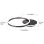 Modern Ceiling Lamp Dimmable LED Flush Mount Ceiling Light Brushed Aluminum 2 Rings Ceiling Light Fixture for Living Room Dining Room Kids Room (Coffee) Modern Ceiling Lamp Dimmable LED Flush Mount Ceiling Light Brushed Aluminum 2 Rings Ceiling Light Fixture for Living Room Dining Room Kids Room (Coffee)