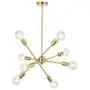 8 Lights Modern Sputnik Chandelier Lighting with Adjustable Arms Mid Century Pendant Light Vintage Industrial Farmhouse Ceiling Light Fixture Brushed Brass by BONLICHT 8 Lights Modern Sputnik Chandelier Lighting with Adjustable Arms Mid Century Pendant Light Vintage Industrial Farmhouse Ceiling Light Fixture Brushed Brass by BONLICHT
