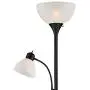 Bingham Modern Torchiere Floor Lamp 3-Light Tree Black Metal White Shades for Living Room Reading Bedroom Office Uplight - 360 Lighting