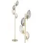 WOXXX Industrial Gold Floor Lamp with 4 Brush Black Finish Leaf Shade, Modern Tree Floor Lamps for Living Room Bedrooms Reading Standing Lamp Living Room Lamps Farmhouse Tall Lamp (4 Bulbs Included)