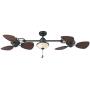 Harbor Breeze Twin Breeze Ii 74-in Oil-rubbed Bronze Outdoor Downrod Ceiling Fan