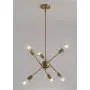 Modern Sputnik Chandelier Lighting Fixture 6 Lights Brushed Brass Chandeliers Mid Century Pendant Light Gold Ceiling Light Fixture for Hallway Bar Kitchen Dining Room (Brushed Brass) Modern Sputnik Chandelier Lighting Fixture 6 Lights Brushed Brass Chandeliers Mid Century Pendant Light Gold Ceiling Light Fixture for Hallway Bar Kitchen Dining Room (Brushed Brass)