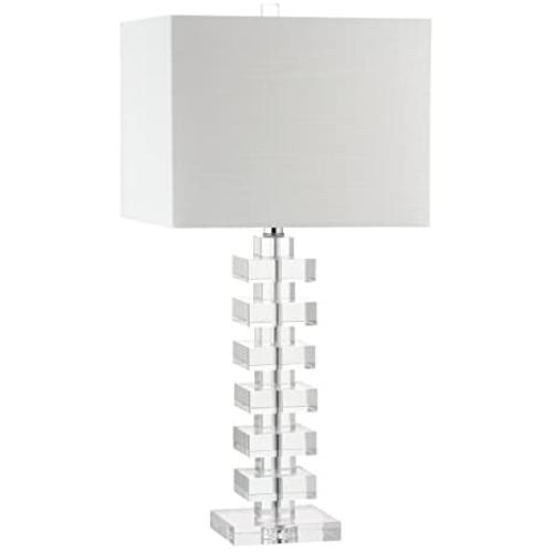 JONATHAN Y JYL2054A June 28'' Crystal LED Lamp Contemporary,Transitional,Glam for Bedroom, Living Room, Office, College Dorm, Coffee Table, Bookcase, Clear