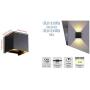 Wall Lights Living Room Led , Modern Aluminum Wall Lamp Square Cube Indoor Outdoor Waterproof Wall Light for Entrance Bar Bedroom Beside , Type of Bulbs : LED , 6W , 85-265V (Black, Warm White)