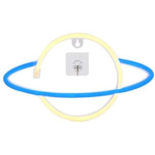 BeyonDecor LED Planet neon Signs for Wall Decoration Battery and USB Operated Aesthetic Room Decor neon Sign neon Lights for Kids Room, Bar, Living Room, Christmas, Party, Wedding, Halloween