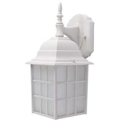 CO-Z White Exterior Light Fixtures Wall Mount, White Porch Light Outdoor Wall Lantern with LED Bulb, Outdoor Wall Light with Matte White Finish & Housing Plus Frosted Glass, ETL Certificated.