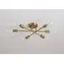 Hsyile Lighting KU300195 Modern-Industrial Style Indoor Chandelier,Flush Mount Ceiling Light Modern Pendant Light,Perfect for Kitchen Bathroom Dining Room Bedroom Hallway etc,6 Lights