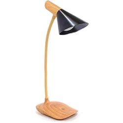 AFORTLO Battery Powered Operated Desk Lamp Light, Rechargeable Table Lamp,Nordic 3-Level Brightness Dimmable,Touch Control Dimmer,Cordless Lamp for Bed Reading,Studying,Office(Black or Silver)(Black)