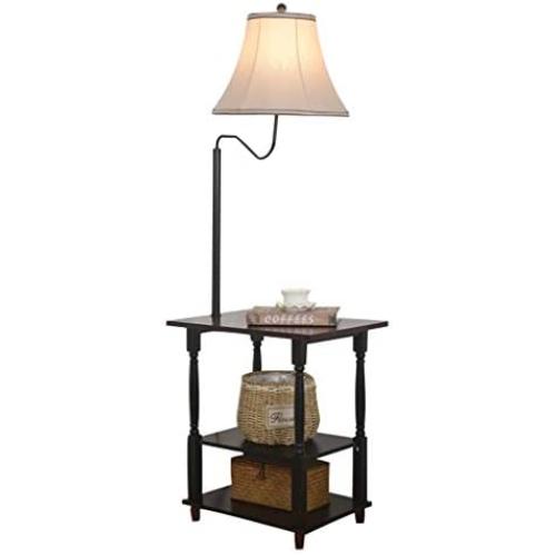 Floor Lamp Standing Light Vertical Lamps Lights Wooden Coffee Table Floor Lamp Retro Living Room Bedroom Fabric Lampshade Vertical Floor Lamp Reading Room Eye Sofa Rack Floor Lamps Indoor Lighting