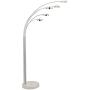 CO-Z Bright LED Floor Lamp with 5 Lights, Modern Dimmable Task Standing Light Fixture with Stable Marble Base for Living Room Office, Contemporary Touch Arch Pole Lamp with Five Adjustable Heads