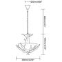 Modern Ceiling Chandelier Light, European Style 5-Ring LED Chandeliers Ceiling Light for Hallway Dining Room Bedroom (Brown-A)