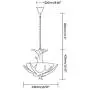Modern Ceiling Chandelier Light, European Style 5-Ring LED Chandeliers Ceiling Light for Hallway Dining Room Bedroom (Brown-A)