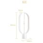 ALLOCACOC Heng Balance Lamp - Ellipse Magnetic Mid-air Switch USB Powered LED Lamp, Warm Eye-Care LED Lamp, Table Lamp, Decoration for Bedroom, Living Room, Dining Room and Office (White)