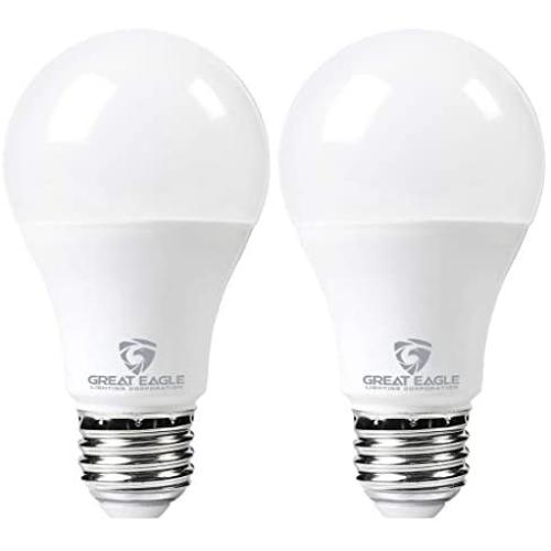 Great Eagle LED 23W Light Bulb (Replaces 150W – 200W) A21 Size with 2600 Lumens, Dimmable, 3000K Bright White, UL Listed (2-Pack)