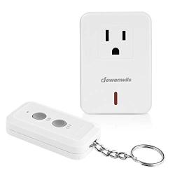 DEWENWILS Indoor Remote Control Outlet, Expandable Remote Light Switch Kit, Wireless On Off Power Switch, 100ft RF Range, Compact Design, White