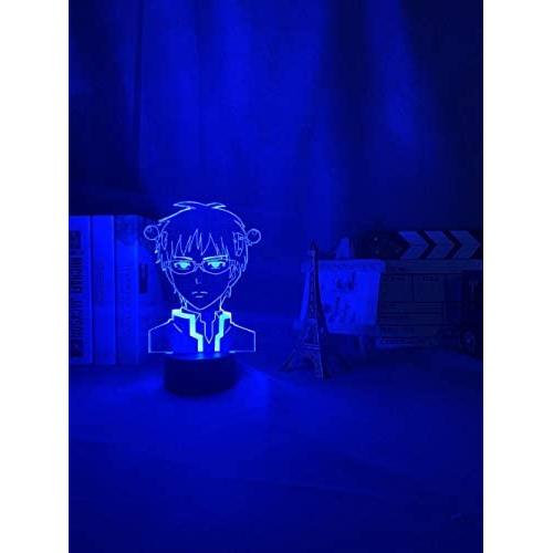 LED 3D Illusion Lamp Sleep Night Light Touch Anime Light Life of Saiki K Led Night Light for Bedroom Decoration Colorful Nightlight Anime Gift 3D Lamp Saiki K HCSM HOICHAN