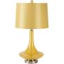 MISC 26'' Gold Table Lamp Glass, 3 Way Switch Reading Light with Drum Shade Yellow Desk Lamp Accent for Bedroom Living Room, Linen