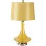 MISC 26'' Gold Table Lamp Glass, 3 Way Switch Reading Light with Drum Shade Yellow Desk Lamp Accent for Bedroom Living Room, Linen