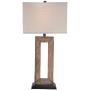 Tahoe Rustic Table Lamp Natural Slate Off White Rectangular Shade for Living Room Family Bedroom Bedside Nightstand - Franklin Iron Works