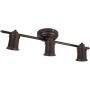 3 Light Track Lighting Wall and Ceiling Mount Fixture Kitchen and Dining Room, Oil Rubbed Bronze