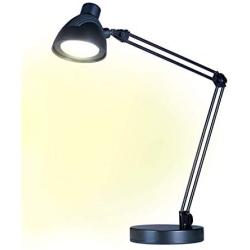 Park Madison Lighting LED Desk Lam, Flexible Arm Adjustable Goose Neck Table Lamp with On/Off Rocker Switch, LEDs Included, Eye-Caring Reading Lamp for Bedroom, Study Room & Office