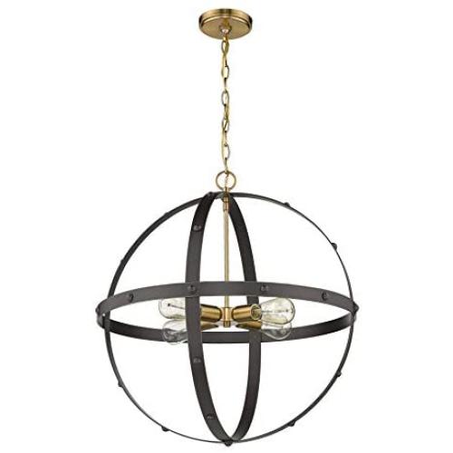 Ceiling Light Fixture Vintage Chandelie for Living Room Dining Room,Globe Pendant Lighting Metal Chandelier