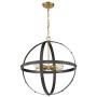 Ceiling Light Fixture Vintage Chandelie for Living Room Dining Room,Globe Pendant Lighting Metal Chandelier