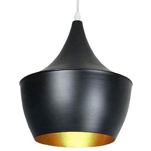 A Set of Tom Dixon Beat Bar Counter Ceiling Pendant Lights Dining Room Fixtures Industrial Loft Dining Room Balcony Pendant Lamp Fixtures Chandelier (A-Black)