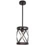 ELUZE One Light Rustic Pendant Lighting Vintage Chandelier Adjustable Mini Pendant with Metal Cage Shade, Oil Rubbed Bronze Finish Farmhouse Ceiling Light Fixture for Kitchen Dining Room Bedroom