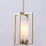 Verona Industrial Pendant Light | Satin Brass Hanging Light Fixture with LED Bulb LL-P13-3SB