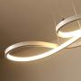 LED Pendant Light Dimmable Modern Chandelier Ceiling Fixture Adjustable Pendant Lighting Living Dining Room Ceiling Hanging Lights Kitchen Island Ceiling Fixture Hanging lamp 40W I 75cm (White)