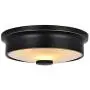 CASILVON Small Industrial Farmhouse Vintage Glass Black Oil Rubbed Bronze Flush Mount Ceiling Light Fixture, Ceiling Lamp for Bedroom Dinning Living Room Hallway Entryway 10 Inch