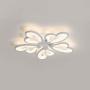 LITFAD 5 Heads Heart Shape Semi Flush Light LED Ceiling Light Fixture Chandelier 110-120V 65W Modern Acrylic Ceiling Lamp with White Metal Canopy for Living Room Bedroom Restaurant - Warm Light LITFAD 5 Heads Heart Shape Semi Flush Light LED Ceiling Light Fixture Chandelier 110-120V 65W Modern Acrylic Ceiling Lamp with White Metal Canopy for Living Room Bedroom Restaurant - Warm Light