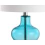JONATHAN Y JYL4036A Mer 20.5'' Glass/Metal LED Lamp Contemporary,Transitional for Bedroom, Living Room, Office, College Dorm, Coffee Table, Bookcase, Aqua