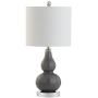 JONATHAN Y JYL1028A Anya 20.5'' Mini Glass LED Lamp Transitional,Glam,Midcentury for Bedroom, Living Room, Office, College Dorm, Coffee Table, Bookcase, 1, Gray