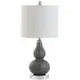 JONATHAN Y JYL1028A Anya 20.5'' Mini Glass LED Lamp Transitional,Glam,Midcentury for Bedroom, Living Room, Office, College Dorm, Coffee Table, Bookcase, 1, Gray
