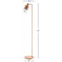 JONATHAN Y JYL6113A Brandon 57'' Metal Task LED Floor Lamp, CopperContemporary Transitional for Bedroom, Living Room, Copper