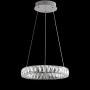 JONATHAN Y JYL7218A Reese 15.7'' Adjustable Integrated LED Metal/Crystal Chandelier Pendant Contemporary,Glam Dimmable, for Dining, Living Room, Kitchen, Commercial Office, Chrome/Clear