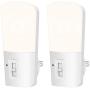 LOHAS Dimmable Night Light, Plug in LED Night Light Dusk to Dawn Light, Daylight 5000k from 5lm to 80lm Brightness Adjustable Bright Mini Wall Night Light for Kids Baby Bedroom Stairway Nursery 2 Pack