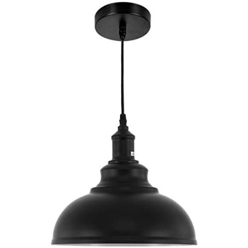 HMVPL Farmhouse Pendant Lighting Fixtures, Black Hanging Chandelier Lights Industrial Ceiling Lamp for Kitchen Island Dining Room Hallway Bedroom