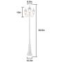 Bomcosy Outdoor Lamp Post Light, Waterproof White Post Lamp Triple-Head Classic Design Die-Cast Aluminum with Clear Glass Panels Pole Street Light for Garden, Walkway, Christmas Decoration Lamp