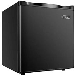 Euhomy Mini Freezer Countertop, 1.1 Cubic Feet, Single Door Compact Upright Freezer with Reversible Door, Removable Shelves, Small freezer for Home/Dorms/Apartment/Office(Black)