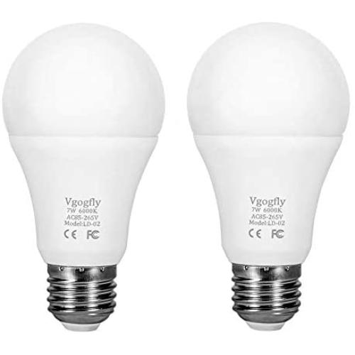 Dusk to Dawn Light Bulb 7W E26 Smart Sensor LED Bulbs Built-in Photosensor Detection with Auto Switch Outdoor Indoor LED Lighting Lamp for Porch Front Door Garage Basement (Cool White, 2 Pack) Dusk to Dawn Light Bulb 7W E26 Smart Sensor LED Bulbs Built-in Photosensor Detection with Auto Switch Outdoor Indoor LED Lighting Lamp for Porch Front Door Garage Basement (Cool White, 2 Pack)