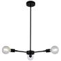 XiNBEi Lighting Chandeliers, 3 Light Black Pendant Light Ceiling Chandelier Light with LED Bulbs for Kitchen & Dining Room XB-C1211-3-MBK