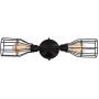 Creatgeek Industrial Wall Sconce Light with Antique Brushed Gold and Black Semi Iron Cage, Great Decor Lamp Fixture for Bathroom, Living Room and More